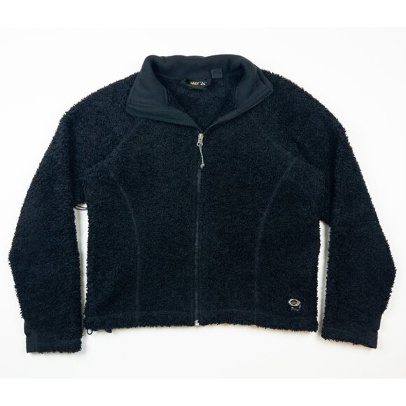 Mountain Hardwear Poodle Monkey Fleece Jacket Women's Medium Black Full Zip Pile - Picture 1 of 14